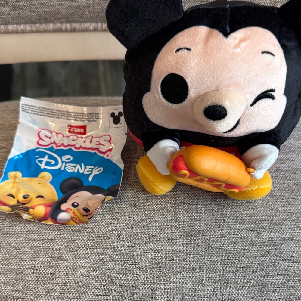 Snackles :Disney Mickey Mouse Plush with Hot Dog